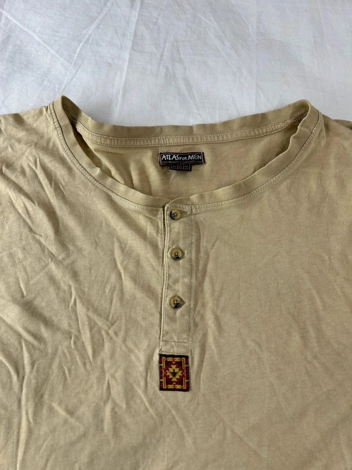 Beige vintage T-shirt atlas voor heren – photo 5